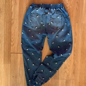 mickey denim joggers